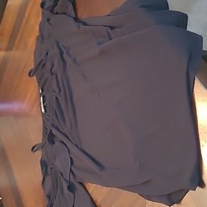 Open shoulder with ruffle sleeve top